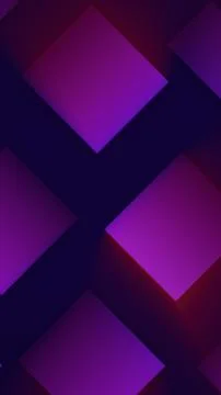 Geometric abstract pattern with glowing purple and red tiles floating in a da 스톡 사진