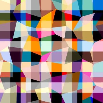 Geometric abstract pattern. Intersection patchwork plaid style Illustrazione stock