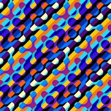 Geometric abstract pattern. Intersection style. Seamless vector image Illustrazione stock