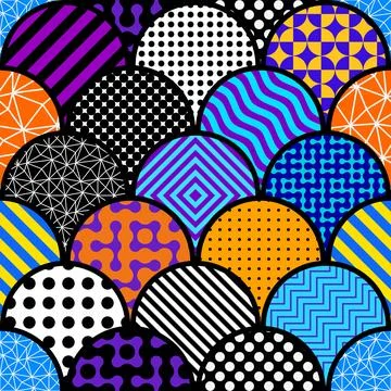 Geometric abstract pattern. Intersection style. Seamless image Stock Illustration