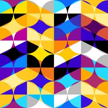Geometric abstract pattern. Intersection style. Seamless vector image Illustrazione stock