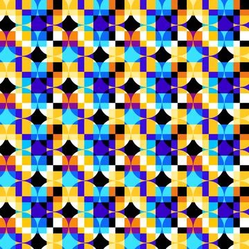 Geometric abstract pattern. Intersection style. Seamless vector image Stock Illustration