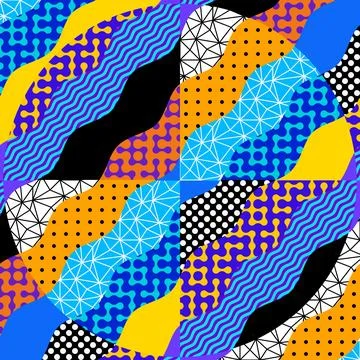 Geometric abstract pattern. Intersection style. Seamless vector image Stock Illustration