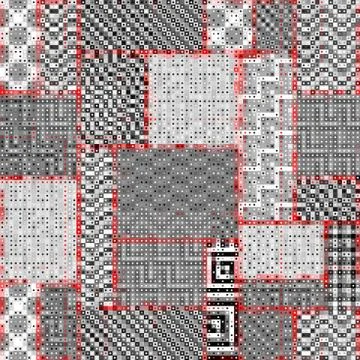 Geometric abstract pattern in low poly pixel art style. Illustrazione stock