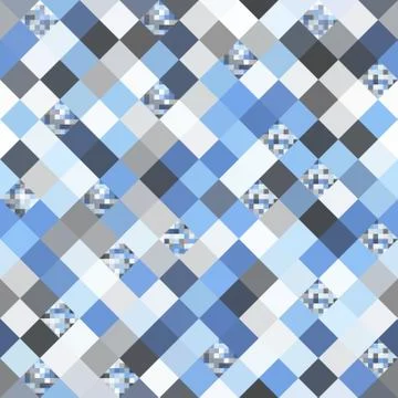 Geometric abstract pattern in low poly pixel art style. Illustrazione stock