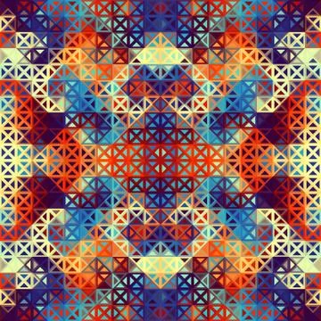 Geometric abstract pattern in low poly style. Illustrazione stock