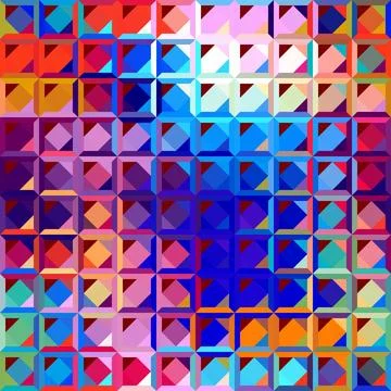 Geometric abstract pattern in low poly style. Tileable image. Small squares with Stock Illustration