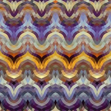 Geometric abstract pattern in low poly style. Seamless wavy pattern Stock Illustration