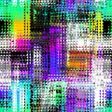 Geometric abstract pattern in low poly style. Triangles shapes texture. wit.. Illustrazione stock