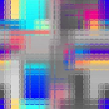 Geometric abstract pattern in low poly style. Tileable image. Small squares.. Stock Illustration