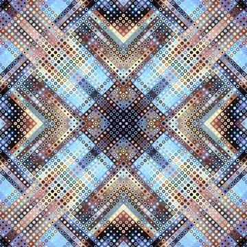 Geometric abstract pattern moire overlay style. Halftone style with small dot Illustrazione stock