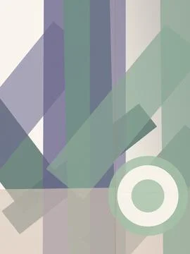 Geometric abstract pattern with pastel mint, lavender, and gray shapes and .. Stock Illustration