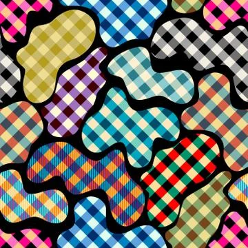 Geometric abstract pattern in patchwork style. Stockillustratie