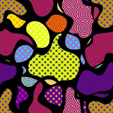 Geometric abstract pattern in patchwork style. Vector image. 스톡 일러스트