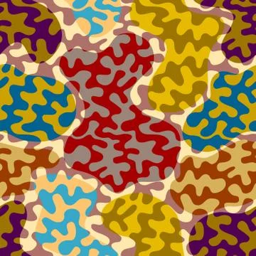Geometric abstract pattern in patchwork style. Illustrazione stock