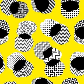 Geometric abstract pattern in patchwork style. Seamless vector Illustrazione stock