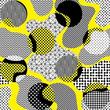 Geometric abstract pattern in patchwork style. Seamless vector 스톡 일러스트