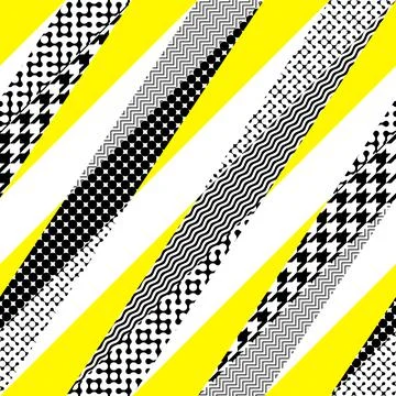 Geometric abstract pattern in patchwork style. Seamless vector Illustrazione stock