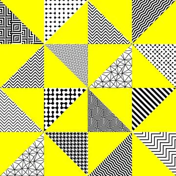 Geometric abstract pattern in patchwork style. Seamless vector Stockillustratie