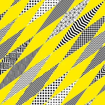 Geometric abstract pattern in patchwork style. Seamless vector イラスト素材