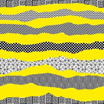 Geometric abstract pattern in patchwork style. Seamless vector Stock Illustration