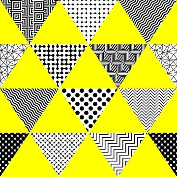 Geometric abstract pattern in patchwork style. Seamless vector 库存插图