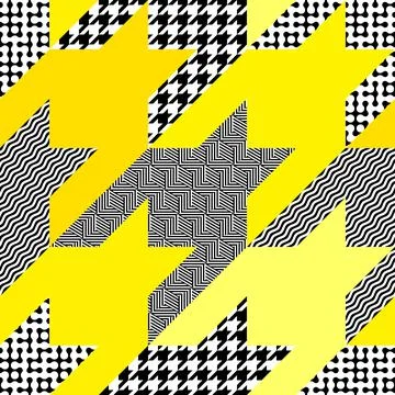 Geometric abstract pattern in patchwork style. Seamless vector Stock Illustration