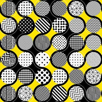 Geometric abstract pattern in patchwork style. Seamless vector Illustrazione stock