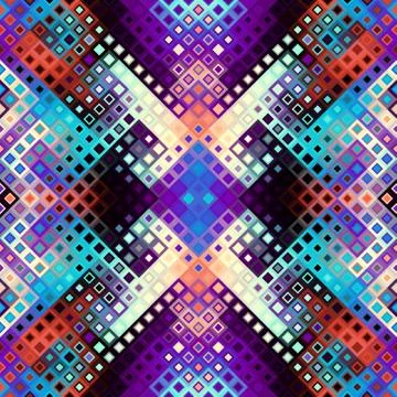 Geometric abstract pattern. Polka dot pattern on low poly background. Vector  Illustrazione stock