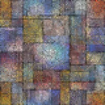 Geometric abstract pattern. Polka dot pattern on low poly background. Vector  Illustrazione stock