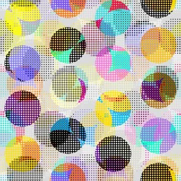 Geometric abstract pattern. Polka dot pattern on low poly background. Stock Illustration