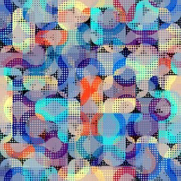 Geometric abstract pattern. Polka dot pattern on low poly background. Illustrazione stock