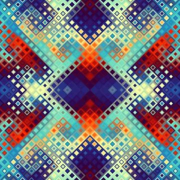 Geometric abstract pattern. Polka dot pattern on low poly background. Vector  Stock Illustration