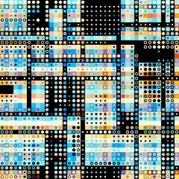 Geometric abstract pattern. Polka dot pattern on low poly background. Vector  Stock Illustration