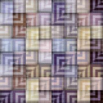 Geometric abstract pattern. Polka dot pattern on low poly background. Vector  Illustrazione stock