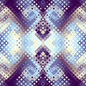 Geometric abstract pattern. Polka dot pattern on low poly background. Vector  イラスト素材