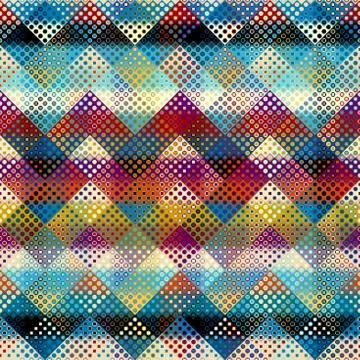 Geometric abstract pattern. Polka dot pattern on low poly background. イラスト素材
