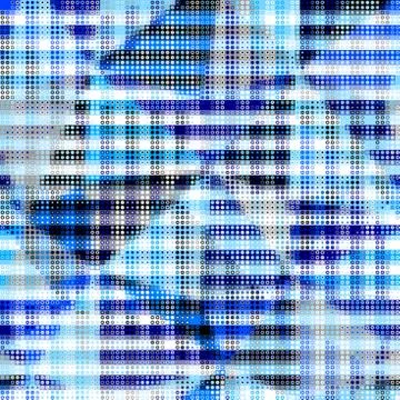 Geometric abstract pattern. Polka dot pattern on low poly background. Stock Illustration