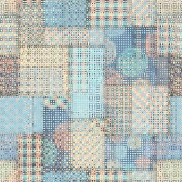 Geometric abstract pattern. Polka dot pattern on low poly background. Illustrazione stock