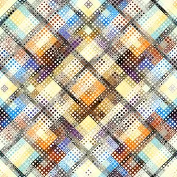 Geometric abstract pattern. Polka dot pattern on low poly background. イラスト素材