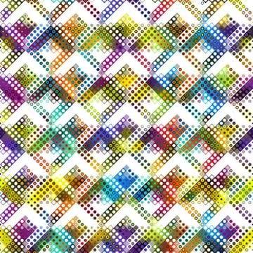 Geometric abstract pattern. Polka dot pattern on low poly background. Stock Illustration