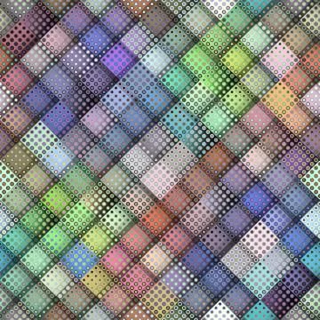 Geometric abstract pattern. Polka dot pattern on low poly background. Stock Illustration