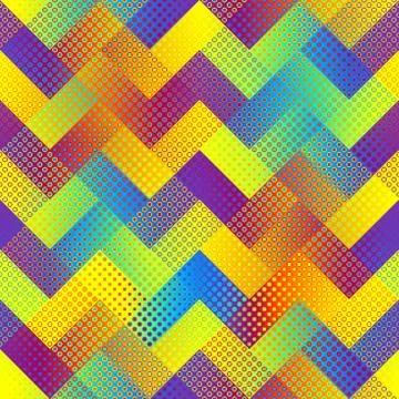 Geometric abstract pattern. Polka dot pattern on low poly background. 스톡 일러스트