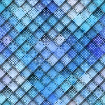 Geometric abstract pattern. Polka dot pattern on low poly background. Stock Illustration