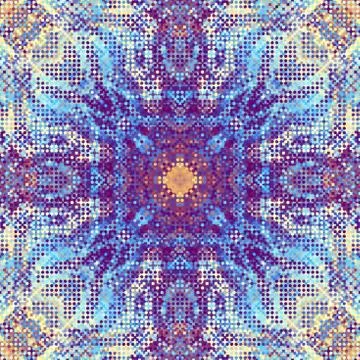 Geometric abstract pattern. Polka dot pattern on low poly background. イラスト素材