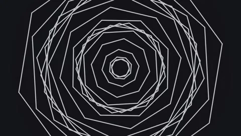 Geometric abstract pattern: repeating symmetrical line art design background Stock Footage 337163189