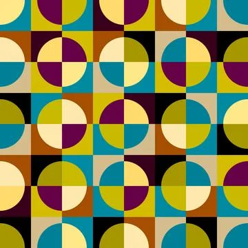 Geometric abstract pattern retro style. Seamless vector pattern. 库存插图
