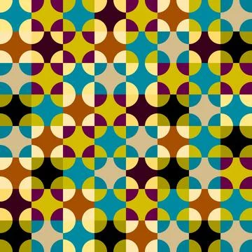 Geometric abstract pattern retro style. Seamless vector pattern. Stock Illustration