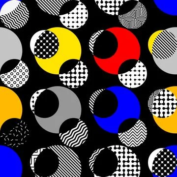 Geometric abstract pattern retro style. Seamless vector pattern. Illustrazione stock