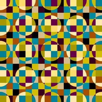Geometric abstract pattern retro style. Seamless vector pattern. Stock Illustration